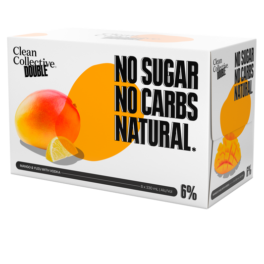 Clean Collective Double Mango & Yuzu with Vodka 6% 8 Pack Cans 330ml