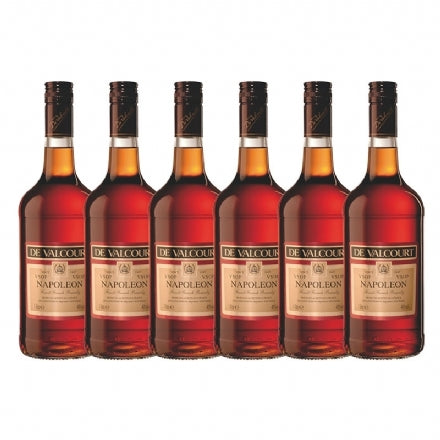 De Valcourt VSOP Brandy 1L 6 Bottles Case Deal