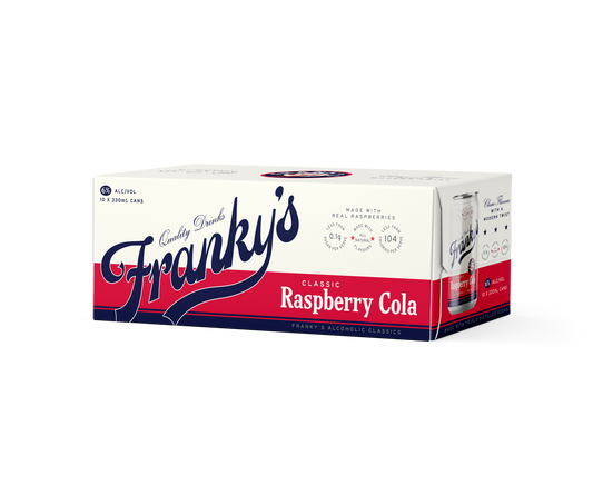 Franky's Raspberry Cola 6% 10 Pack Cans 330ml