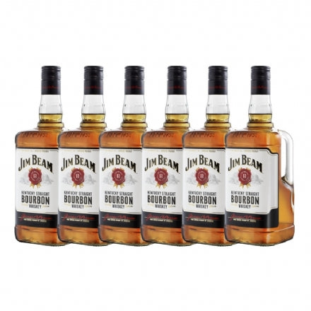 Jim Beam Kentucky Bourbon Whiskey 1750ml 6 Bottles Case Deal