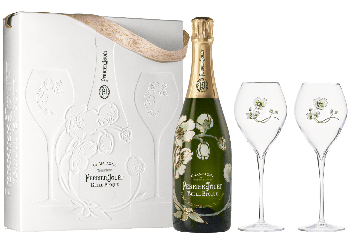 Perrier-Jouet Belle Epoque Champagne & Flutes 2015, Champagne France